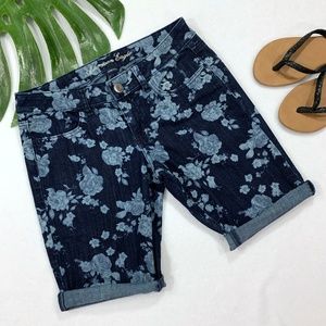 American Eagle Floral Bermuda Cut-Off Shorts